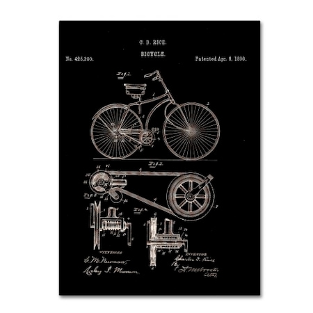 Claire Doherty 'Bicycle Patent 1890 Black' Canvas Art,35x47